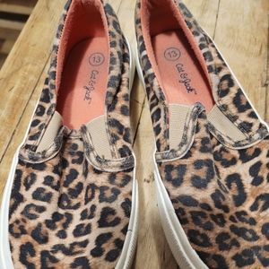 Girls Cheetah slip on cat and jack shoes
